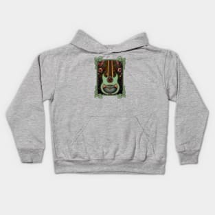 Sea Green Guitar & Roses Kids Hoodie